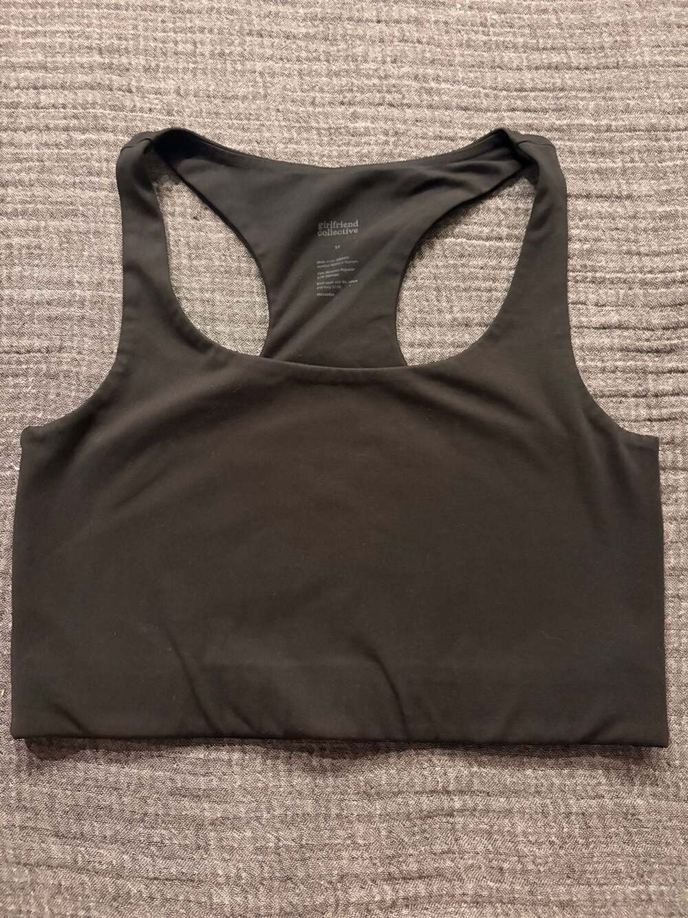 Girlfriend Collective Black Sports Bra Size M